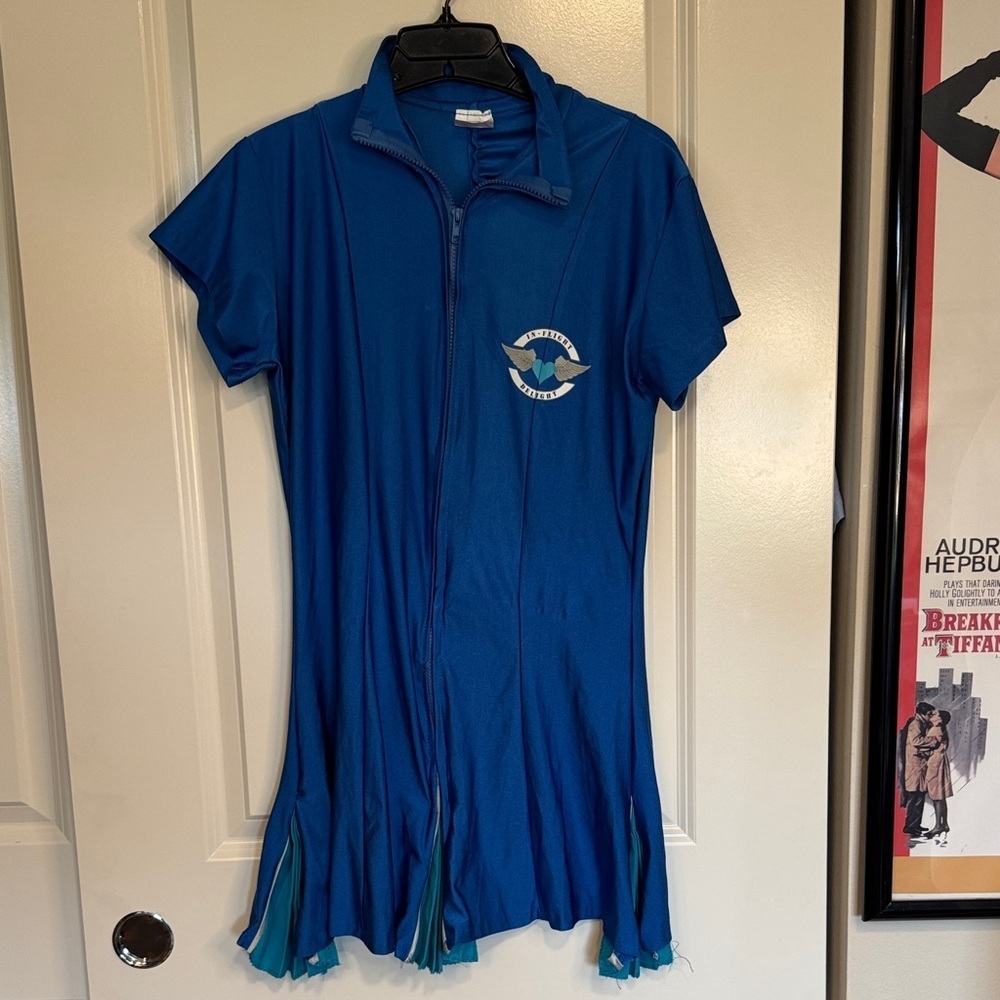 Spirit Blue Short Sleeve Dress with Logo